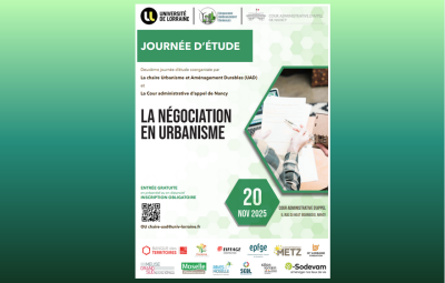 Journée d'étude "la négociation en urbanisme", 20 novembre 2025