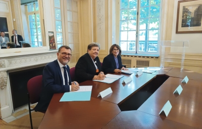 Olivier Klein, recteur de l'académie de Strasbourg, Pascale Rousselle, présidente de la CAA de Nancy et Nathalie Tiger-Winterhalter, présidente du TA de Strasbourg -  17 septembre 2025