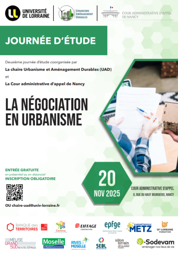 Journée d'étude "La négociation en urbanisme", 20 novembre 2025