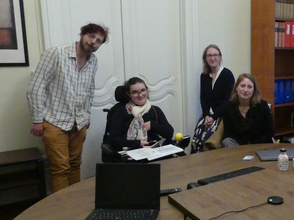 Duoday 2024 - Cour adlinistrative d'appel de Nancy, 21 novembre 2024 - Amory et Camille aux côté de leurs marraines, Héléne Brodier et Cyrielle Mosser