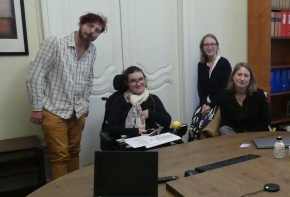 Duoday 2024 - Cour adlinistrative d'appel de Nancy, 21 novembre 2024 - Amory et Camille aux côté de leurs marraines, Héléne Brodier et Cyrielle Mosser